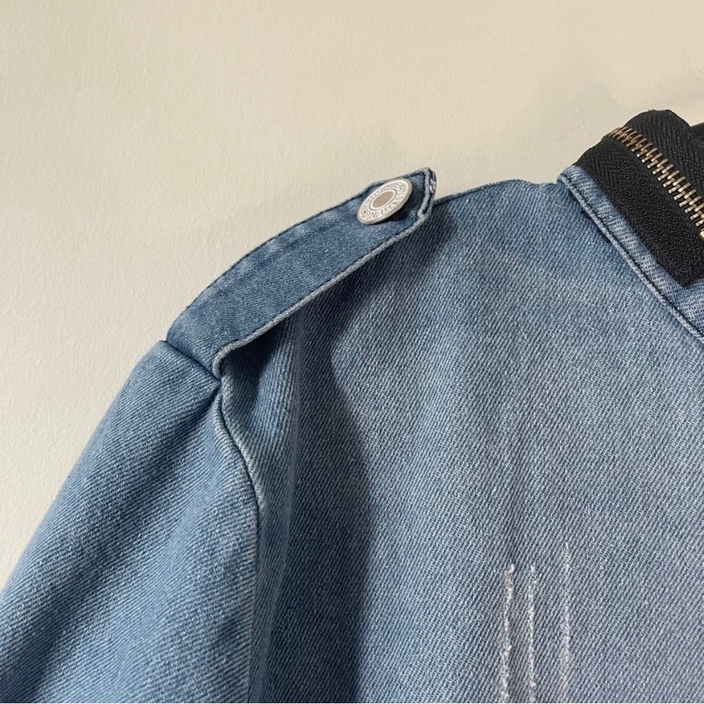 NWT!  Jeans Jacket Zip up Peplum - Picture 11 of 12